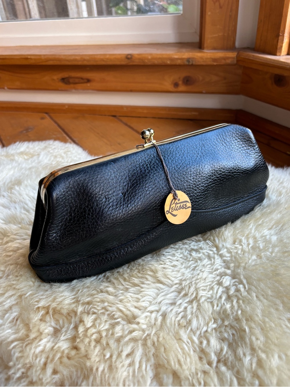 NWT Vintage Letisse Leather Clutch